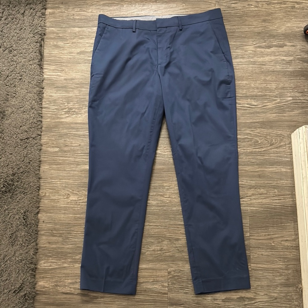 Express Blue Chinos Sleek Straight-Leg Design